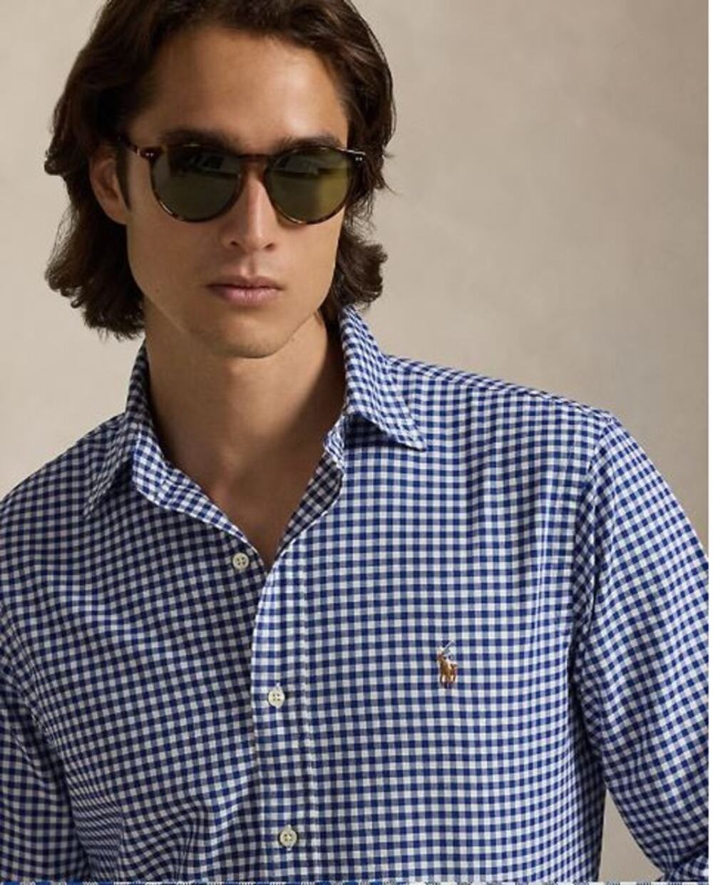 EUC Polo Ralph Lauren Classic Fit Gingham Color Pony Oxford Long Sleeve Shirt M